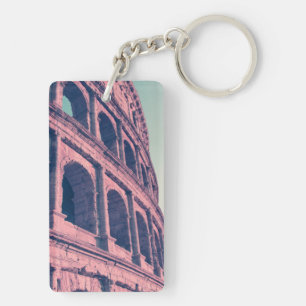 Colosseum in Rome. Monumental 3-tiered Roman Key Ring