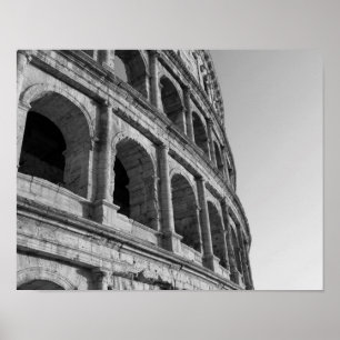 Colosseum in Rome. Monumental Roman amphitheater Poster