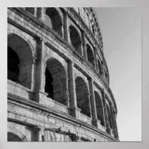 Colosseum in Rome. Monumental Roman amphitheatre Poster