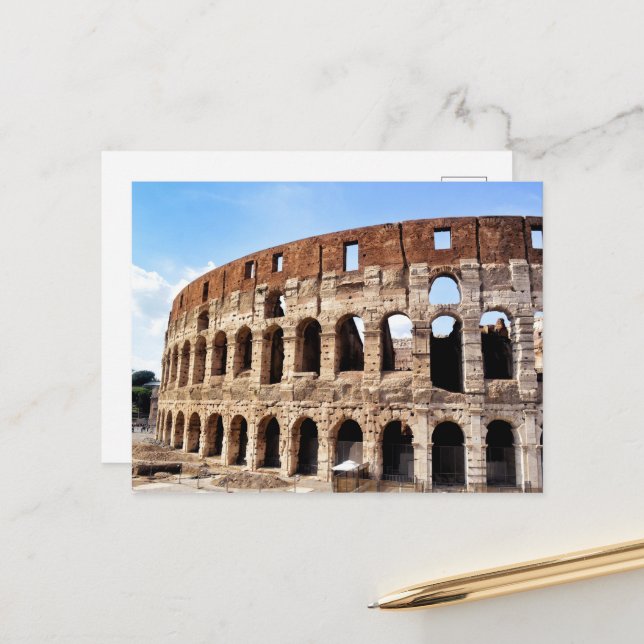 Colosseum in Rome Postcard (Front/Back In Situ)