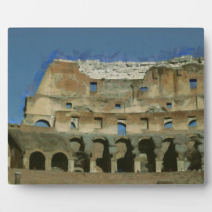 Colosseum painting, Rome Plaque