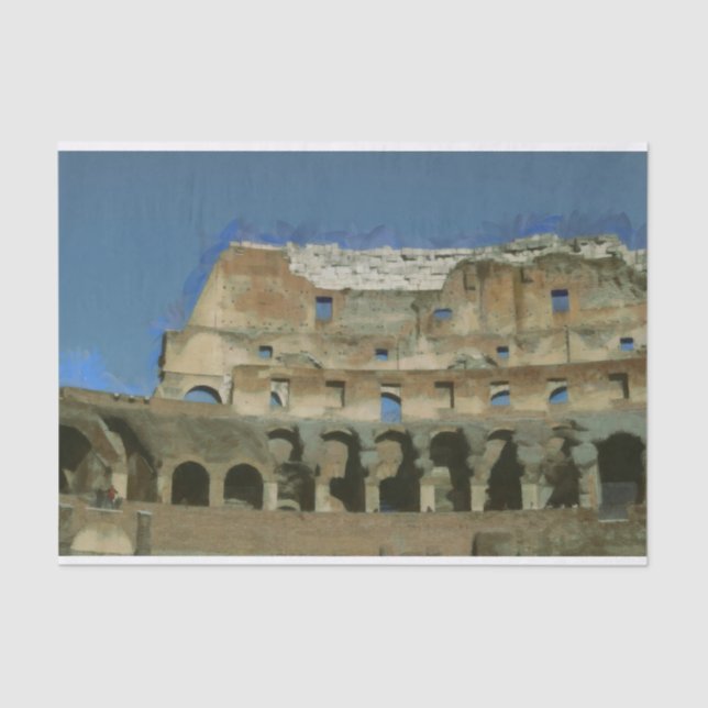 Colosseum painting, Rome Tissue Paper (Front)