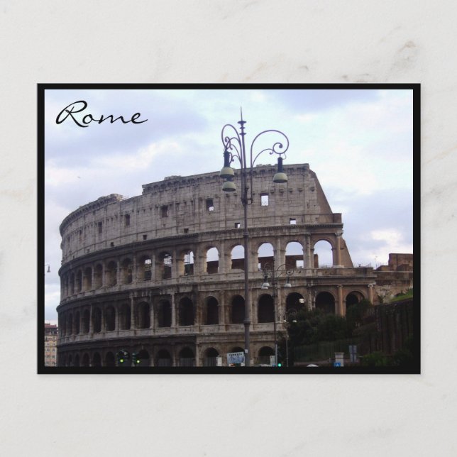 colosseum rome border postcard (Front)