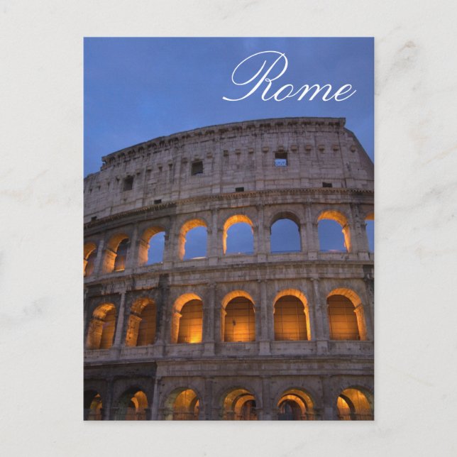 Colosseum Rome Italian Travel Photo Postcard (Front)