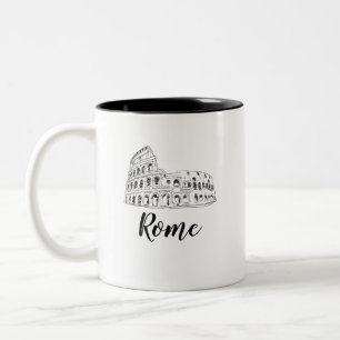 Colosseum Rome Italy Art Two-Tone Coffee Mug
