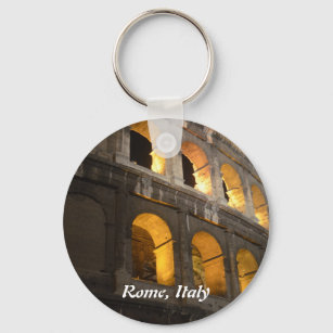 Colosseum Rome Italy at Night Key Ring