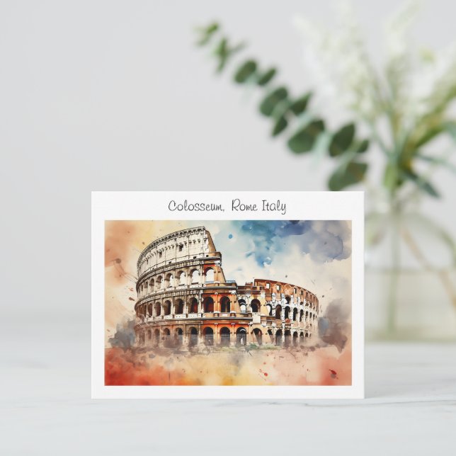 Colosseum -Rome Italy  Postcard (Standing Front)