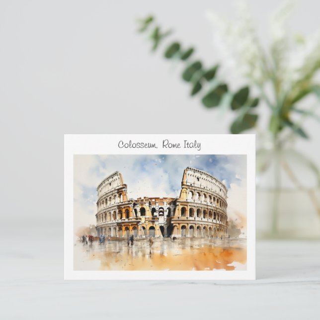 Colosseum -Rome Italy  Postcard (Standing Front)