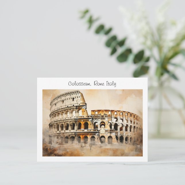 Colosseum -Rome Italy  Postcard (Standing Front)