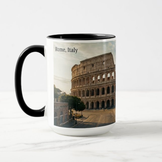 Colosseum Rome Italy Sunset Landscape Coffee Mug (Left)