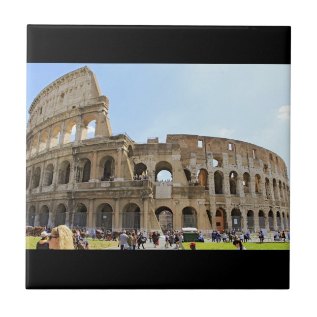 Colosseum Rome Photography Ceramic Tile (Front)