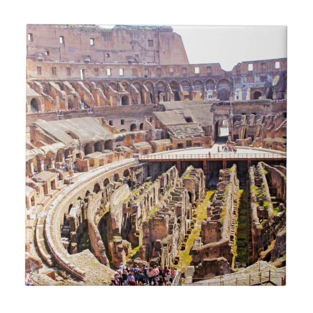Colosseum Rome Photography Ceramic Tile (Front)