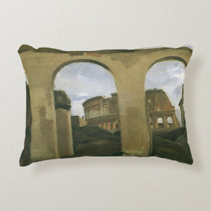 Colosseum Seen through the Arcades in Rome, Italy Decorative Cushion