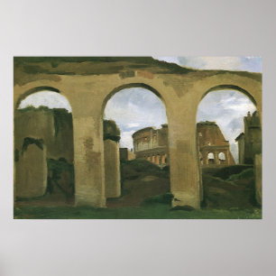 Colosseum Seen through the Arcades in Rome, Italy Poster
