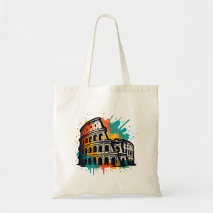 Colosseum Street Art – Colorful Rome Landmark Tote Bag