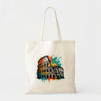 Colosseum Street Art – Colourful Rome Landmark Tote Bag