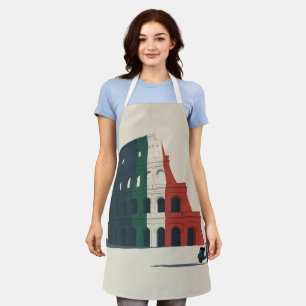 Colosseum Tricolore Kitchen Apron - Vespa Chef's 