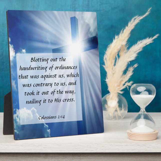 Colossians 2:14  Plaque (Side)