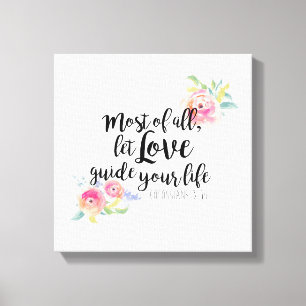 Colossians 3:14 Canvas Print