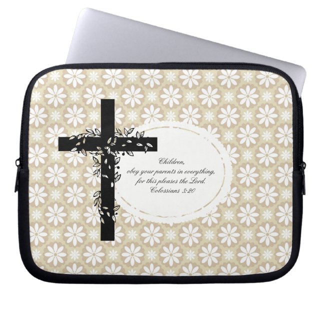 Colossians 3:20 Laptop or Netbook Carrier Sleeve (Front)