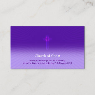 Colossians 3;23   Christian Crucifix Business Card