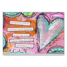 Colossians 3:23/Horizontal 3.5" x 5" Card