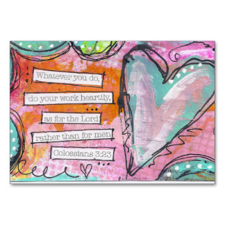 Colossians 3:23/Horizontal 3.5" x 5" Card