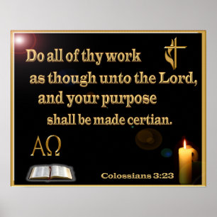 Colossians 3:23 poster