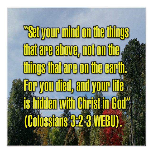 Colossians 3:2-3 WEBU Poster (Front)