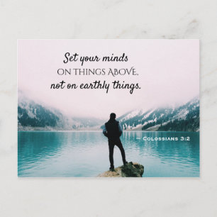 Colossians 3:2 Set your minds on things above Postcard