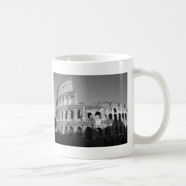 Colossium black and white coffee mug (Right)