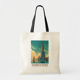 Colossus of Rhodes Seven Wonders of the World Art Tote Bag