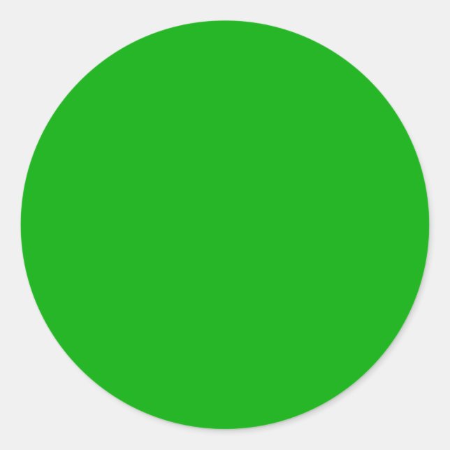 Colour 2 - Very Green Visual Identifiers Colour On Classic Round Sticker (Front)