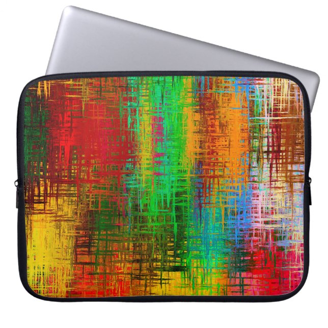 Colour abstract background textures laptop sleeve (Front)