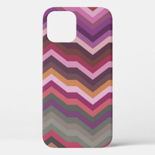 Colour Abstract Retro Striped Background, Fashion iPhone 12 Case