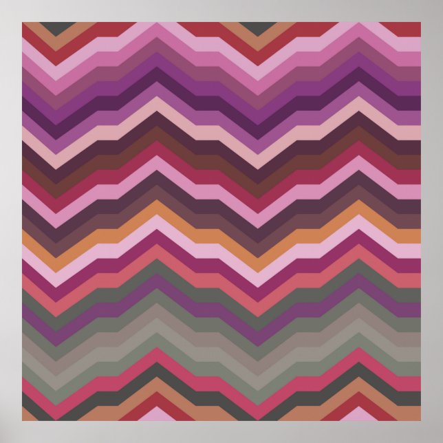 Colour Abstract Retro Striped Background, Fashion  Poster (Front)