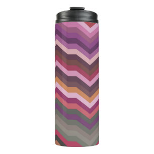 Colour Abstract Retro Striped Background, Fashion Thermal Tumbler