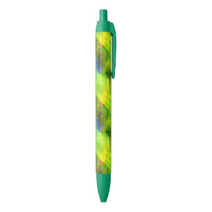 colour abstract seamless background green, yellow black ink pen