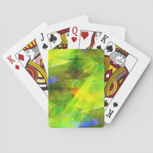 colour abstract seamless background green, yellow playing cards