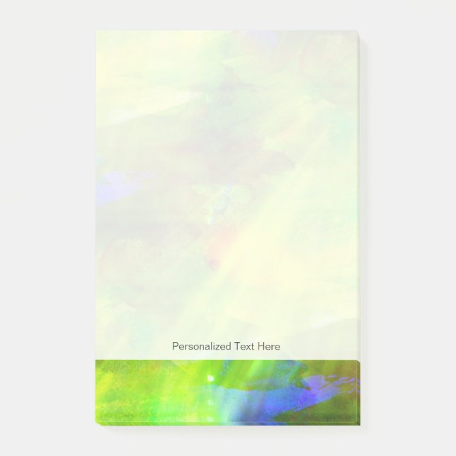 colour abstract seamless background green, yellow post-it notes (Front)