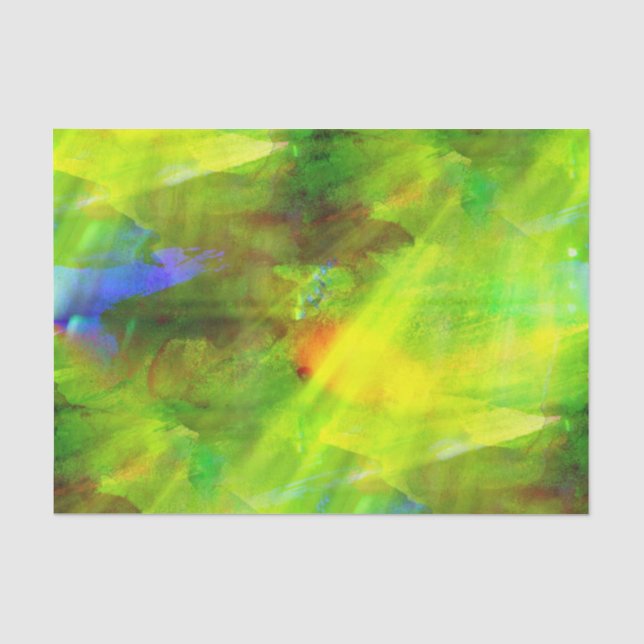 colour abstract seamless background green, yellow tissue paper (Front)
