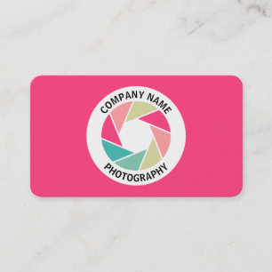 Colour Aperture Circle - Colours 01 - Red #FF3D7F Business Card