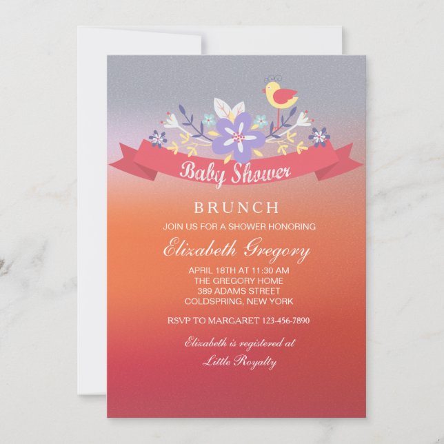 Colour Appeal Baby Shower Invitation (Front)