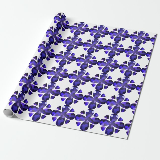 Colour Art, Blue Wrapping Paper (Unrolled)