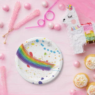 Colour Art Party Birthday Paper Plate