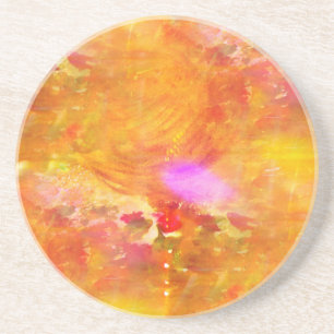 colour art seamless background yellow, orange coaster