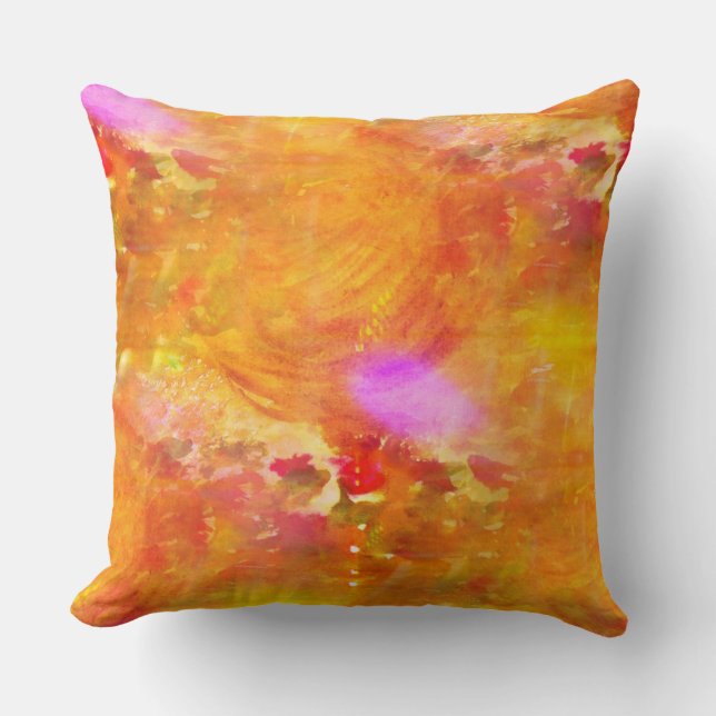 colour art seamless background yellow, orange cushion (Front)