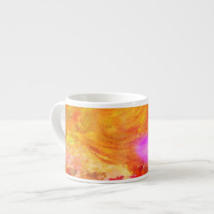 colour art seamless background yellow, orange espresso cup
