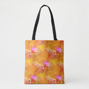 colour art seamless background yellow, orange tote bag
