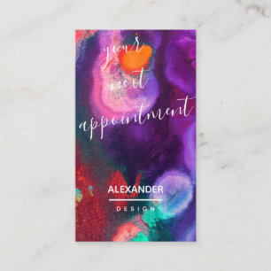 Colour Awakening Abstract Expression Design Appointment Card